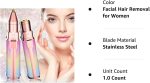 Maywiyi Eyebrow Razor,Facial Hair Removal for Women,2 in 1 Trimmer and Epilator Painless Hair Remover Rechargeable Face Shaver for Peach Fuzz , Lips, Chin, Arms with LED Light - Image 8